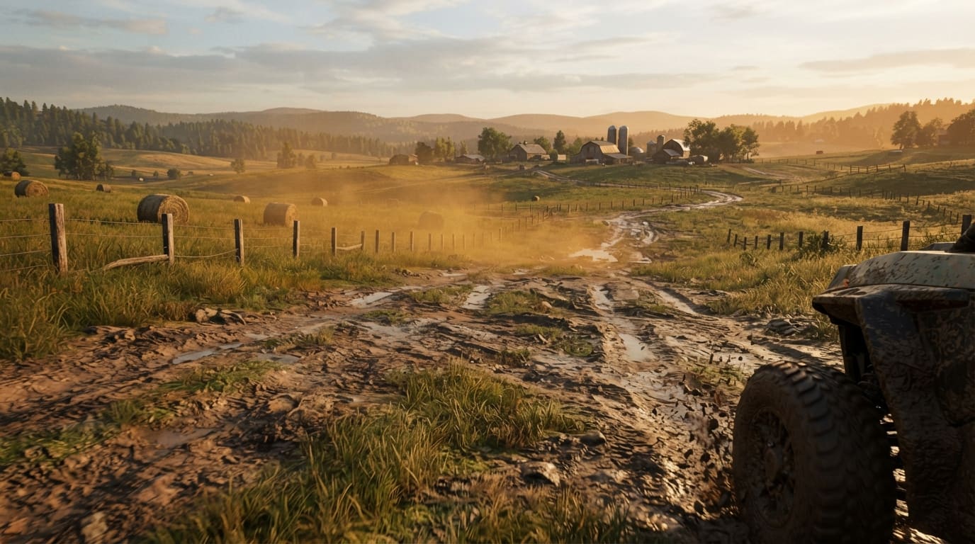 Open countryside valley