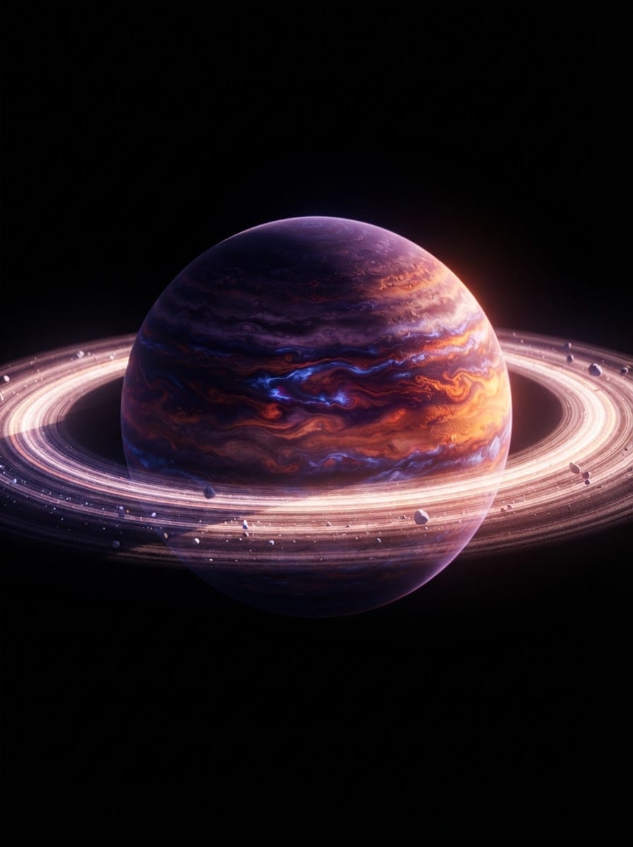 A ringed gas giant