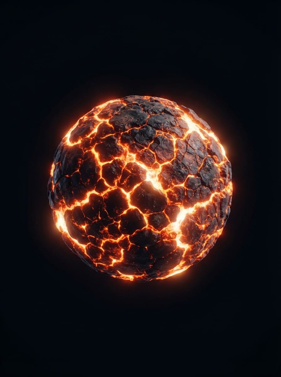 A molten newborn planet