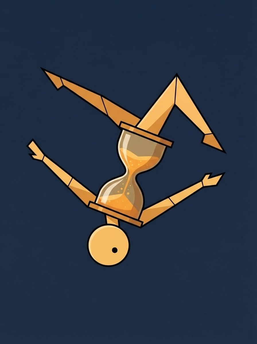 The hourglass acrobat