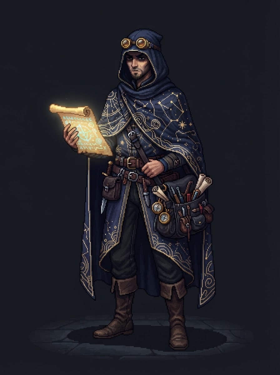 A cloaked map-reader scholar