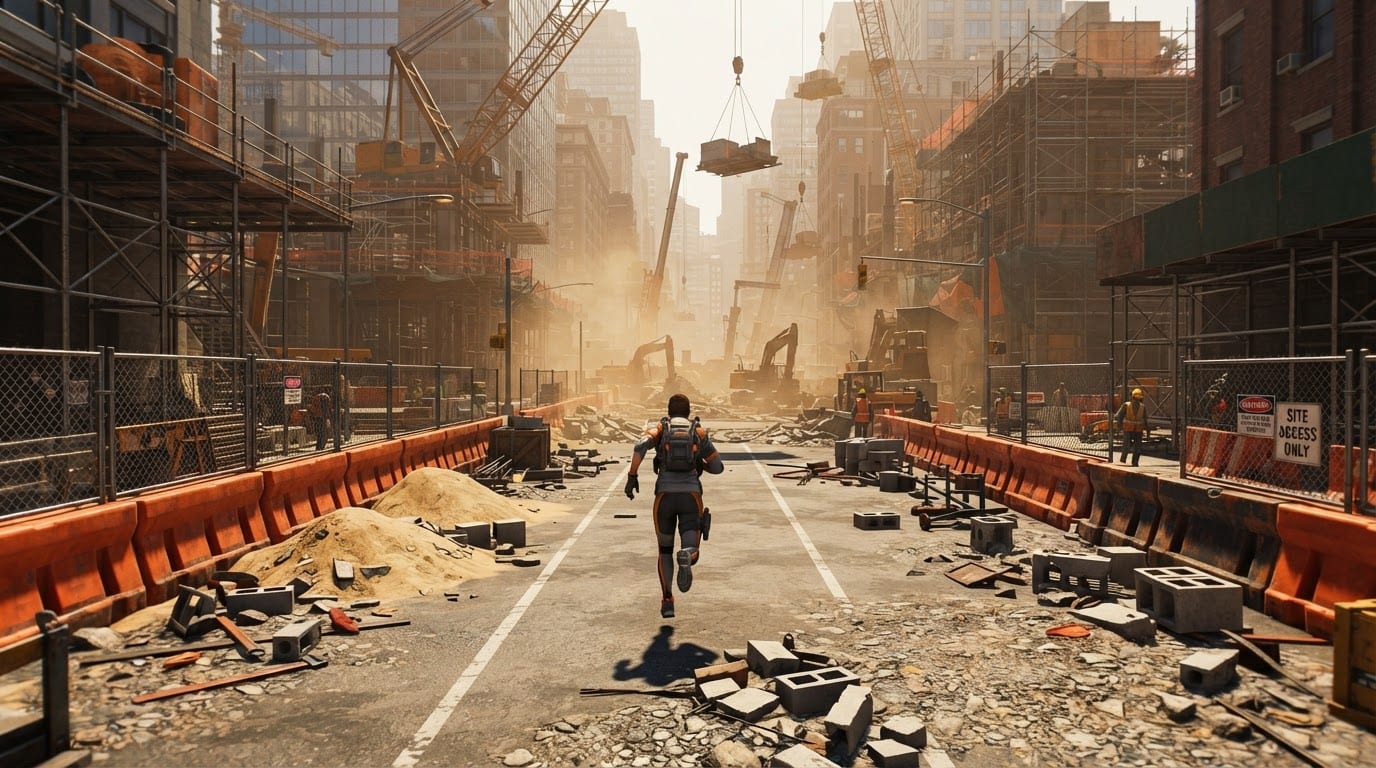 Midtown construction zone