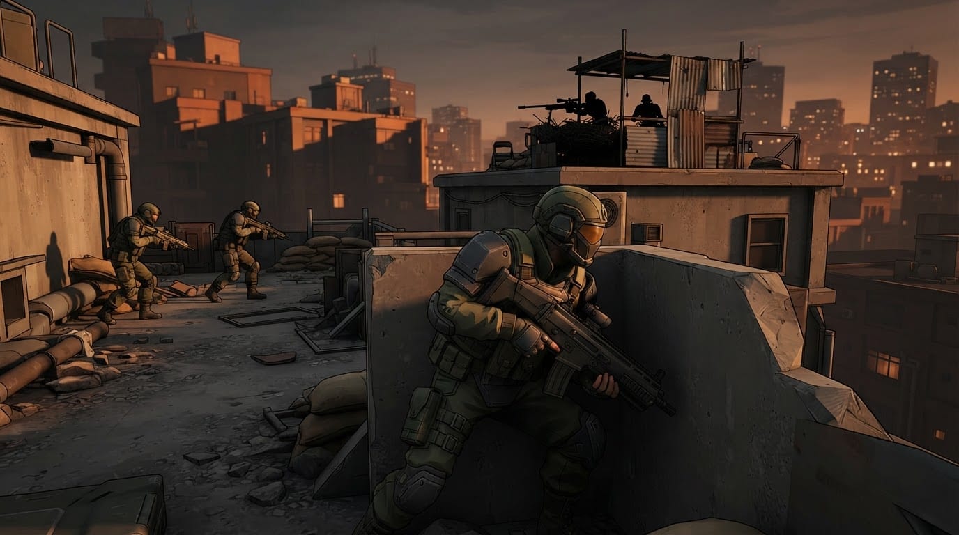 Ambush a rooftop sniper nest