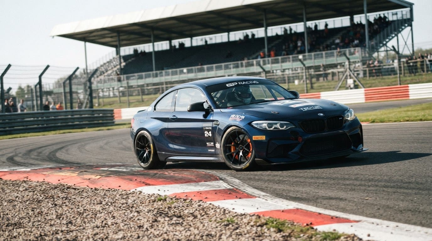 Brake late into a tight hairpin