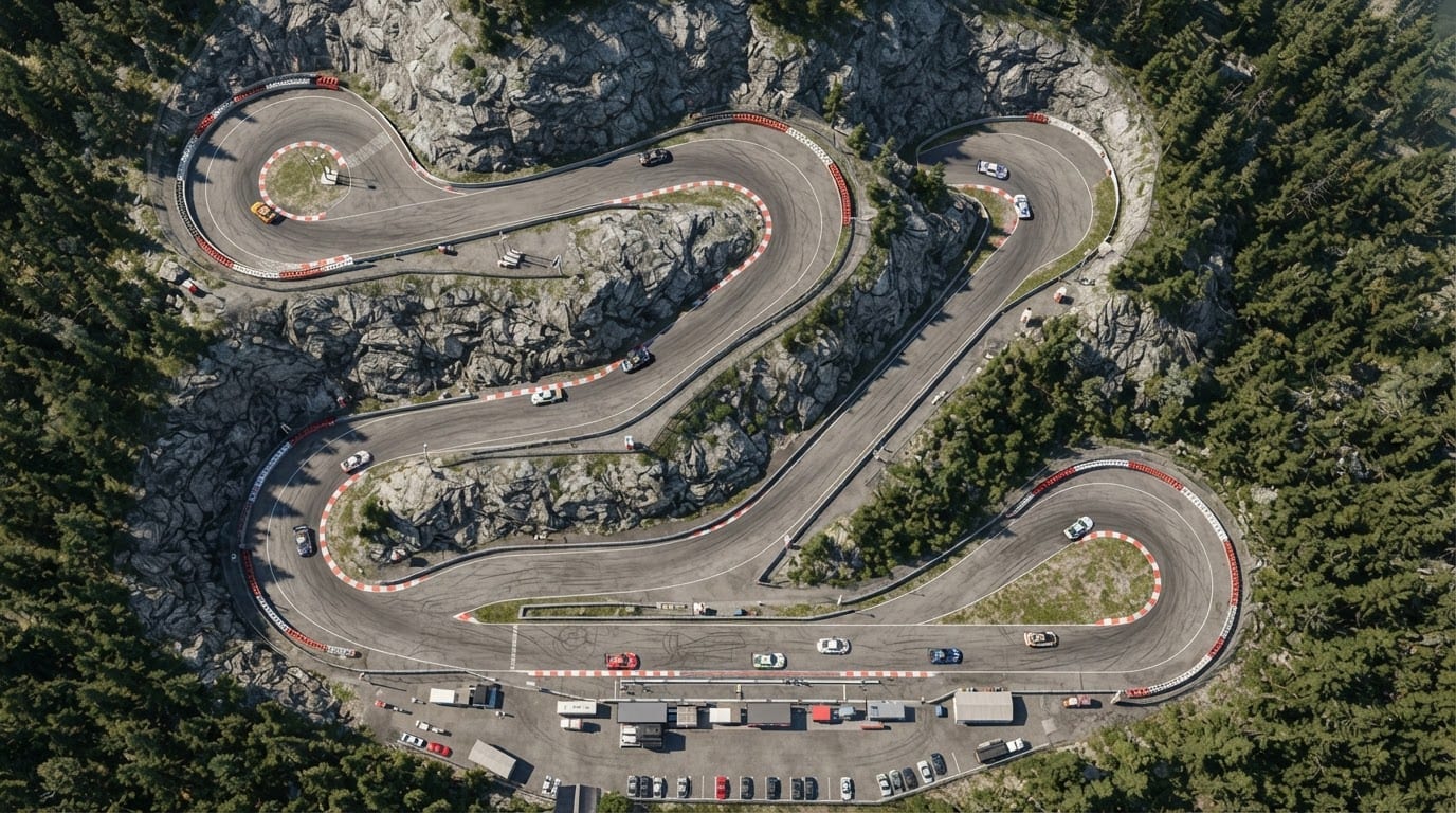 Mountain road closed circuit