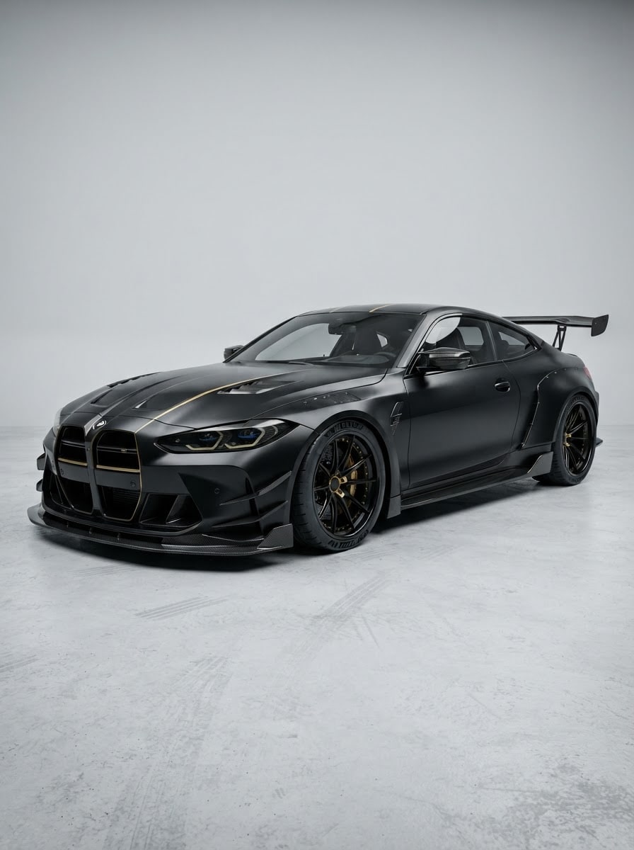 Matte black stealth GT coupe