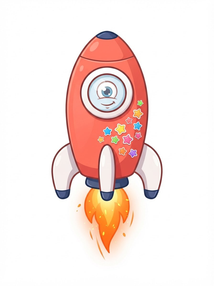 A tiny rocket ship