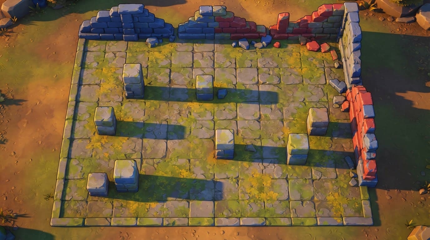 Mossy stone ruin arena