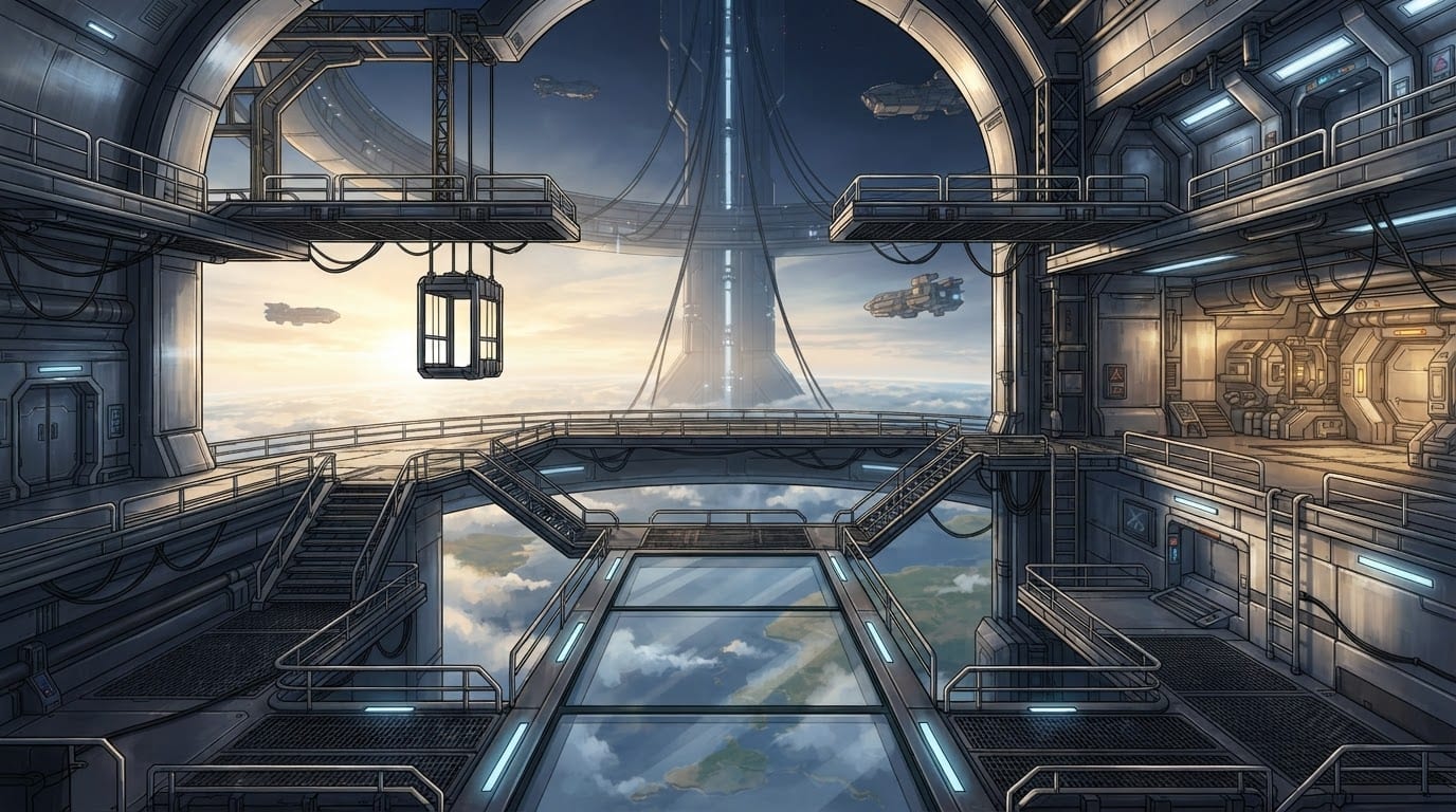 Image: Environment concept art for a 2D side-scrolling ac