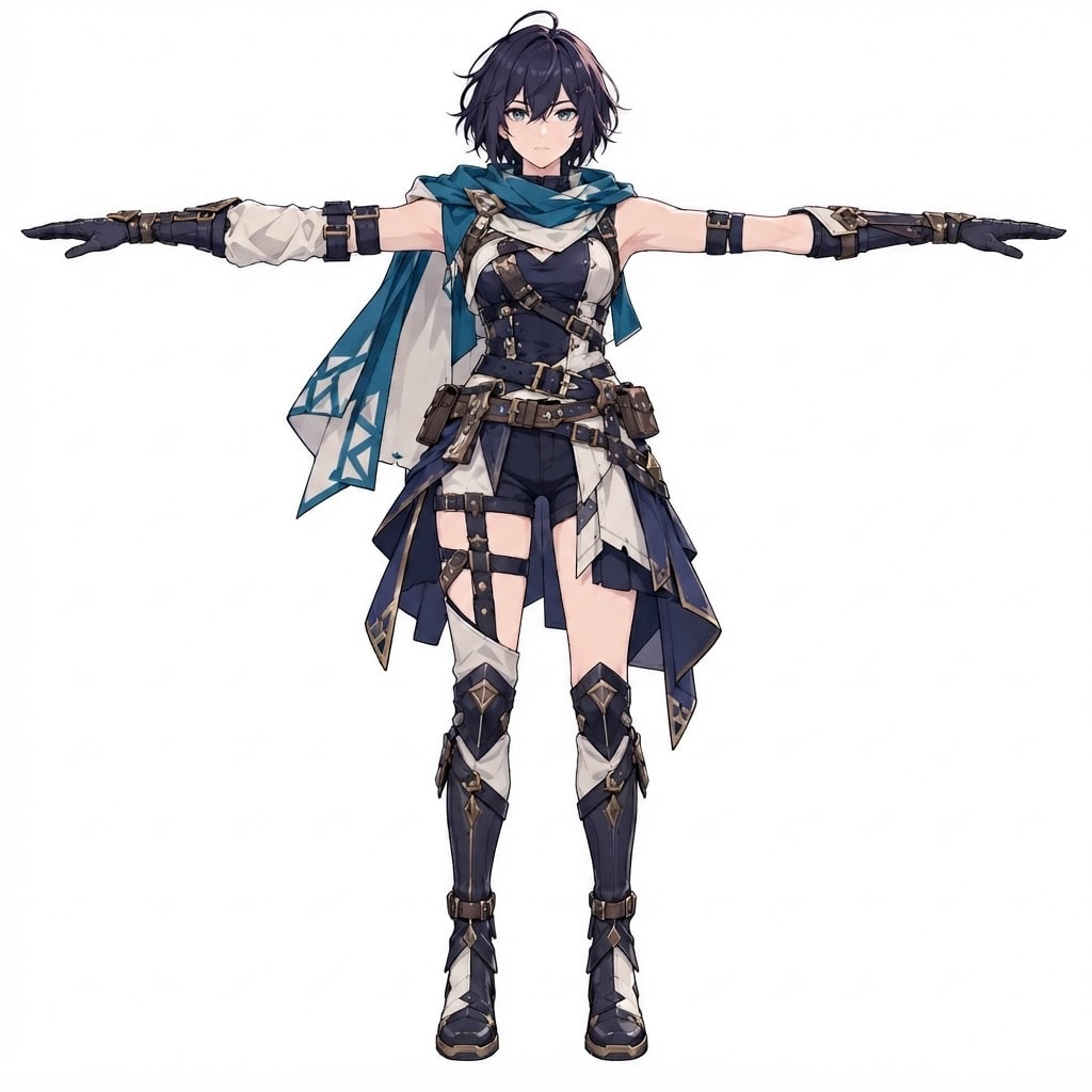 Marksman Hero - Navy Pink Streak Teal Scarfcloak