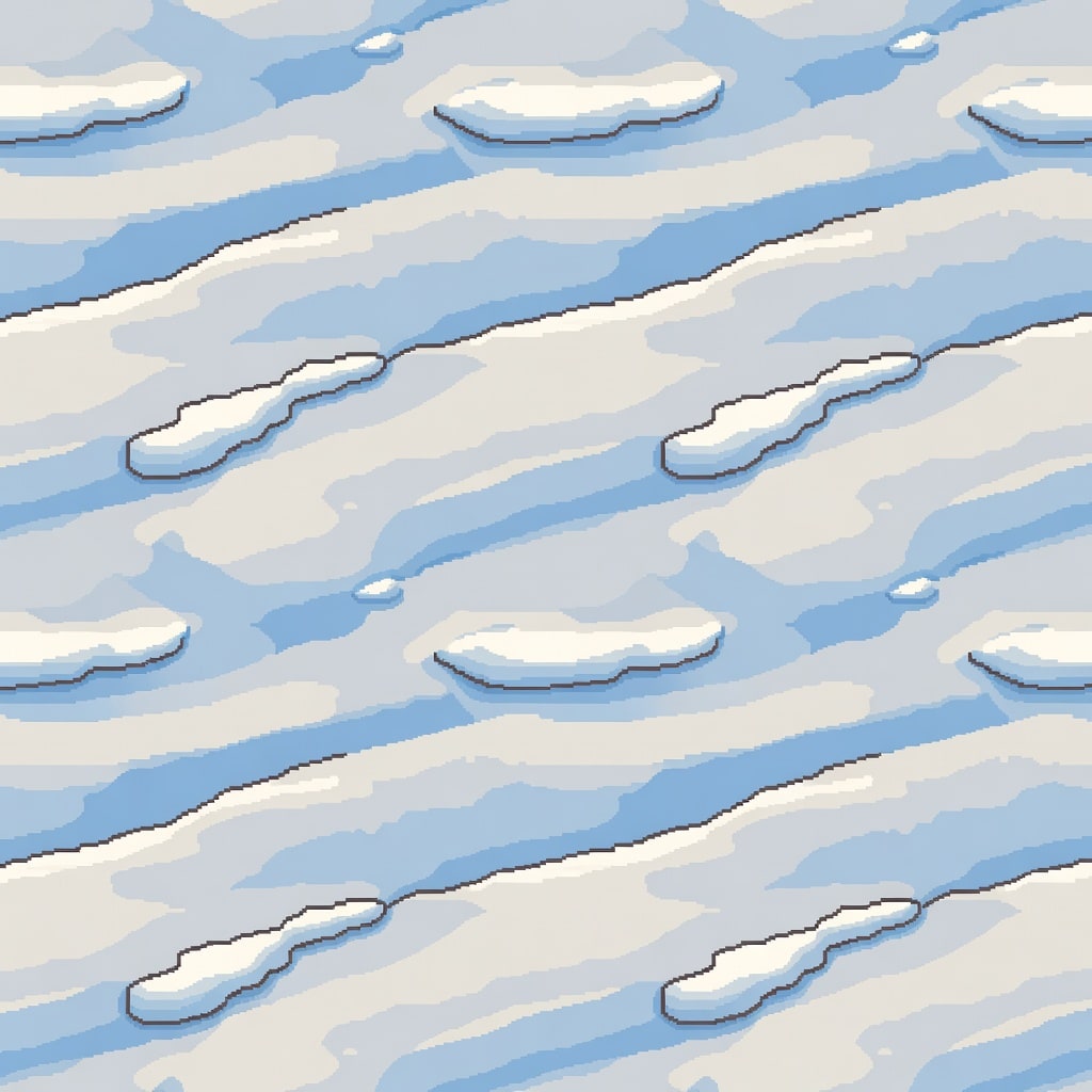 Snowfield seamless pixel tile