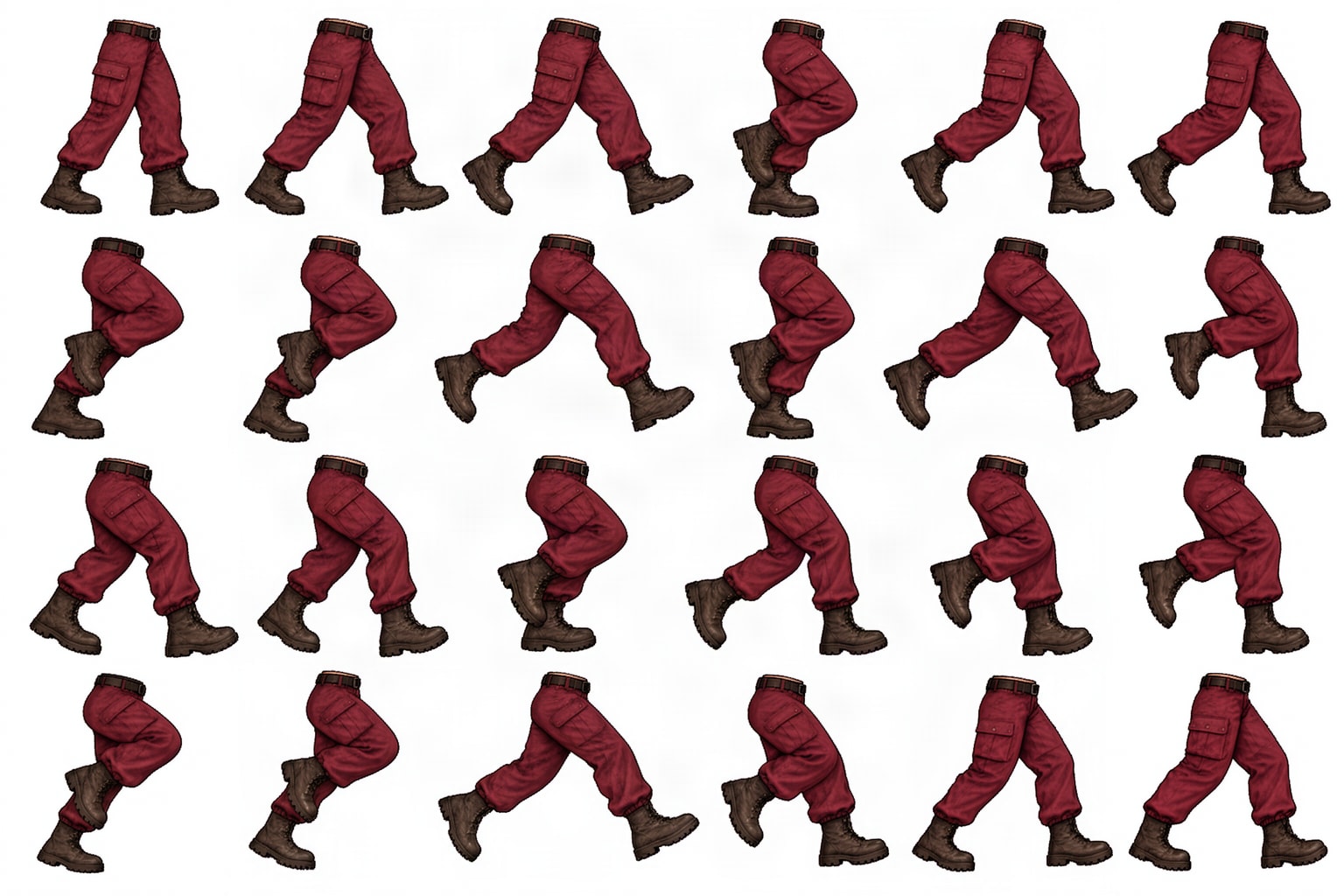 Running Heroine Leg Sprites