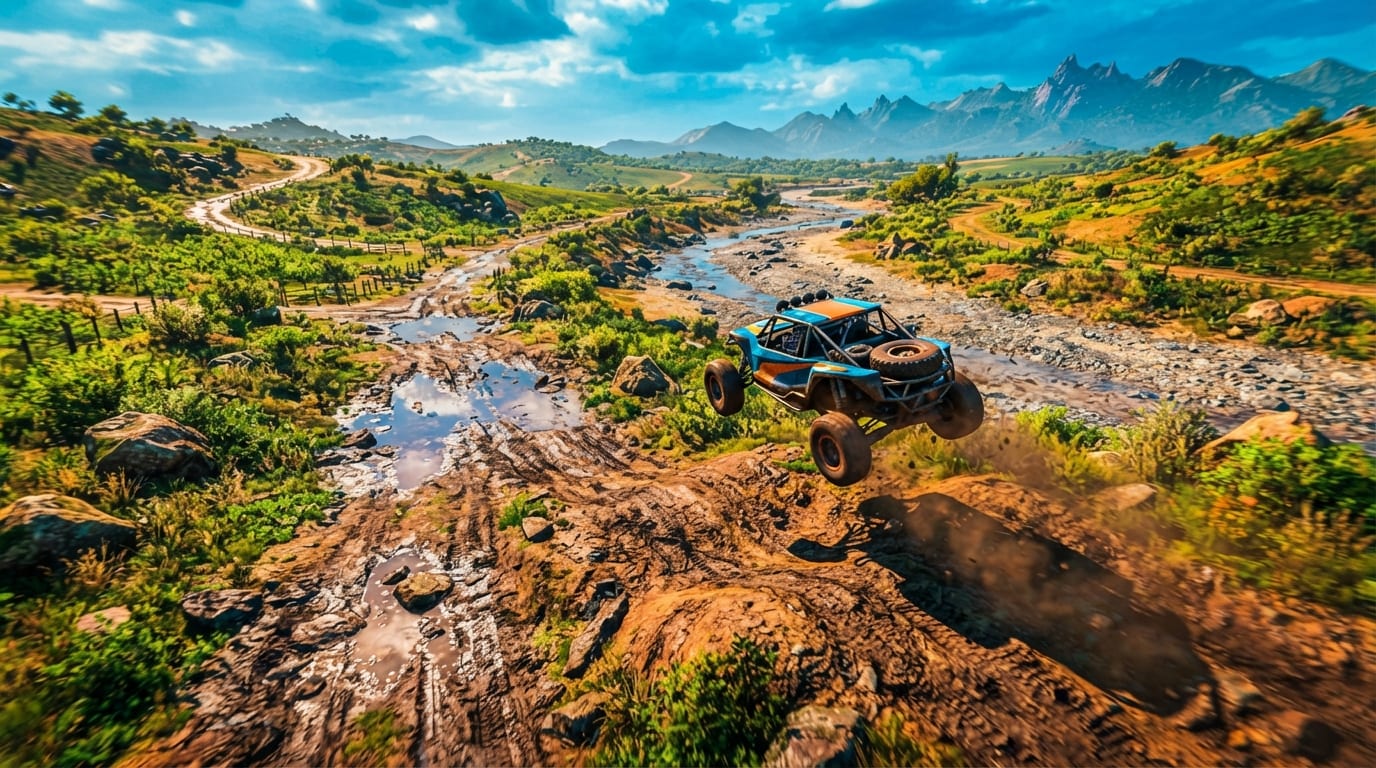 Blast off-road through wilderness