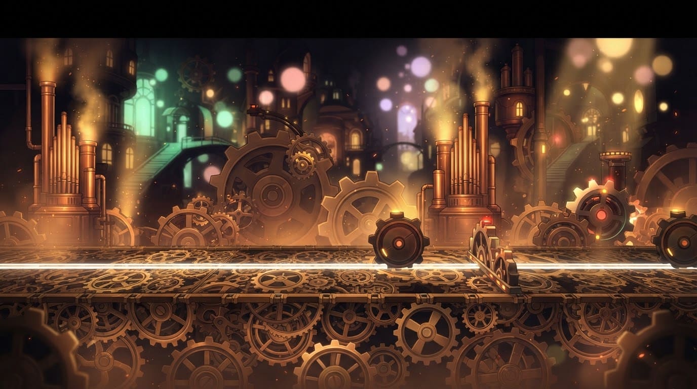 A giant mechanical clockwork city
