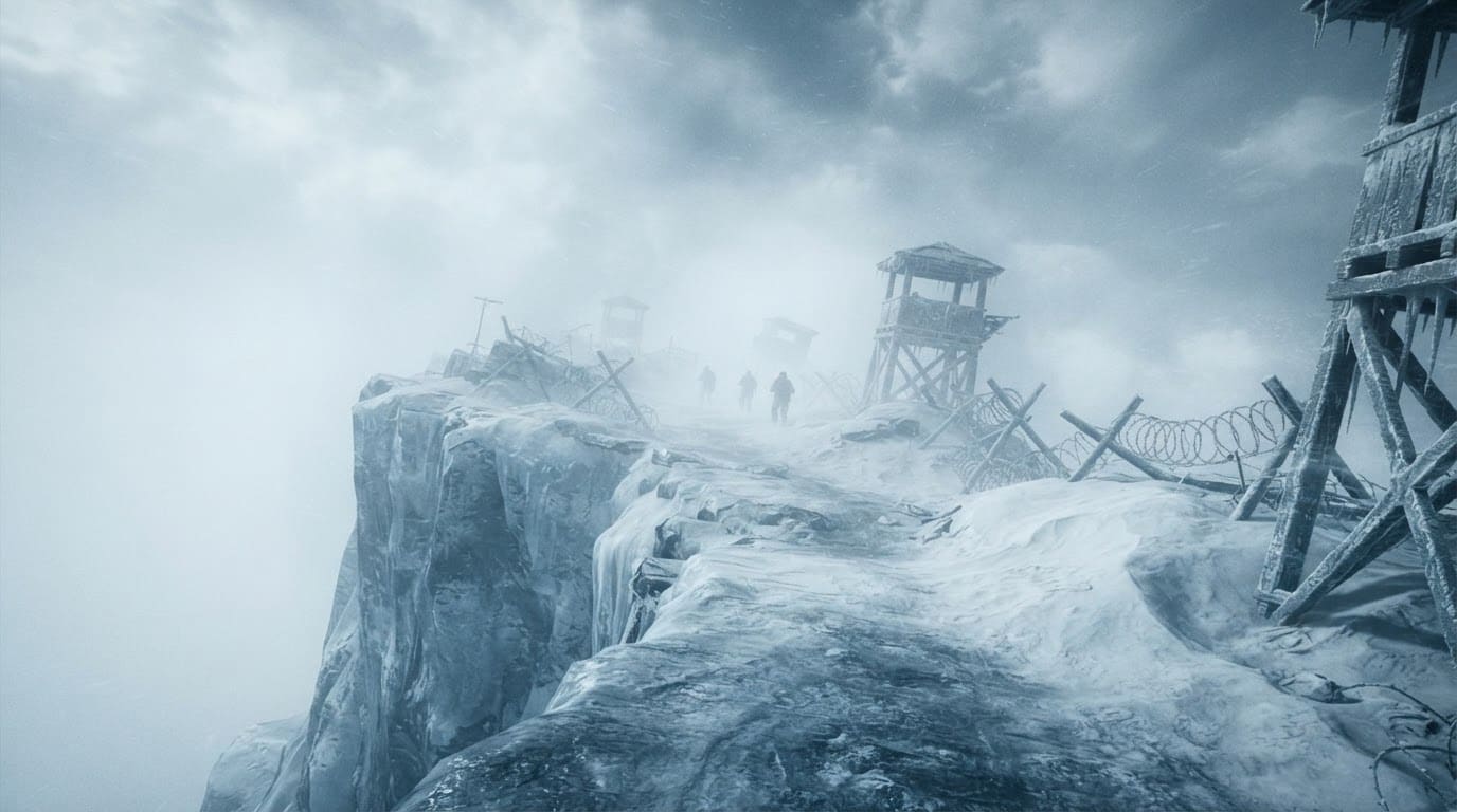 Snowbound alpine outpost