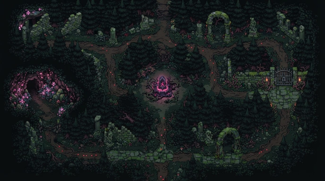 Corrupted forest dungeon