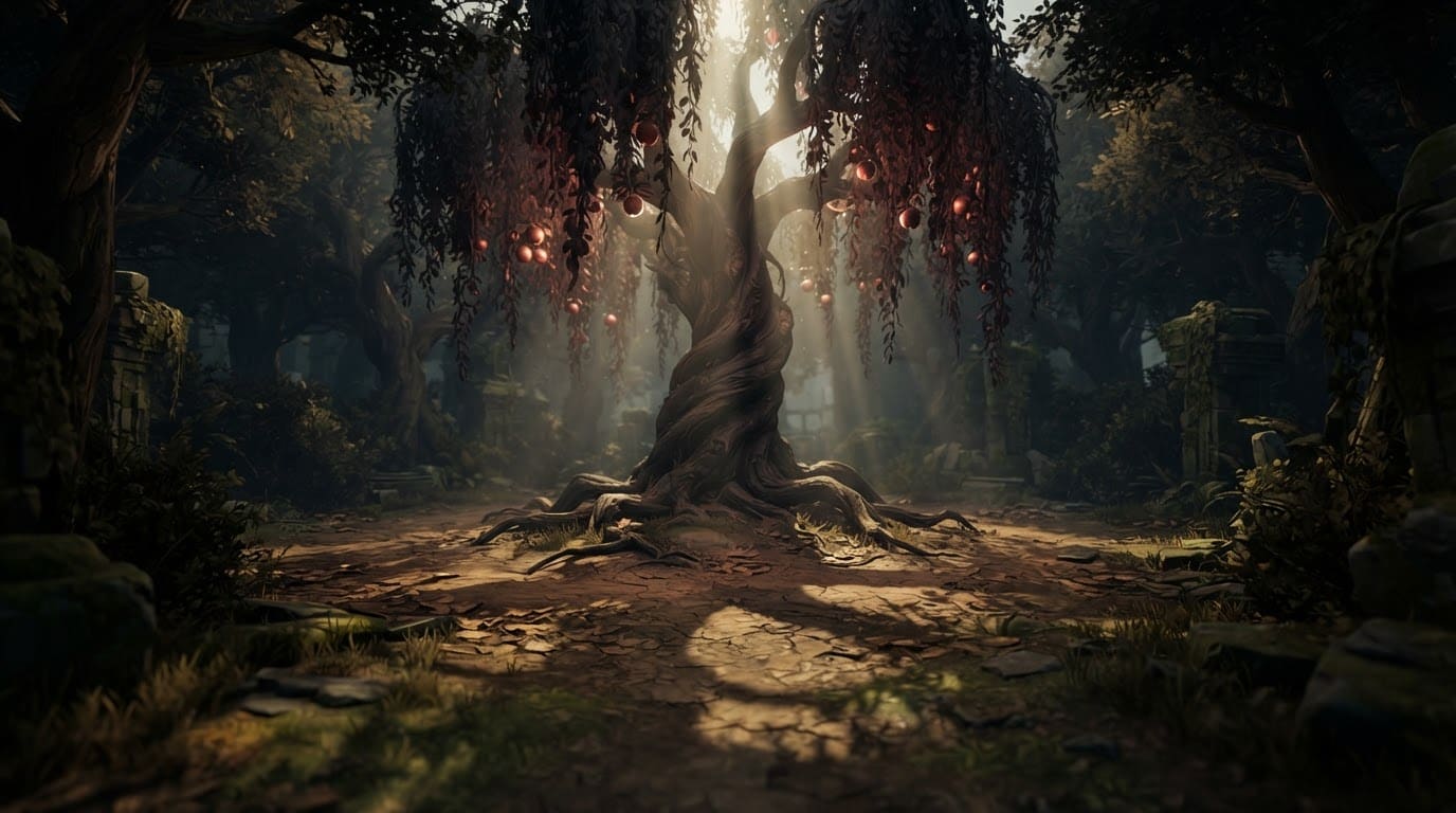 The forbidden tree's clearing