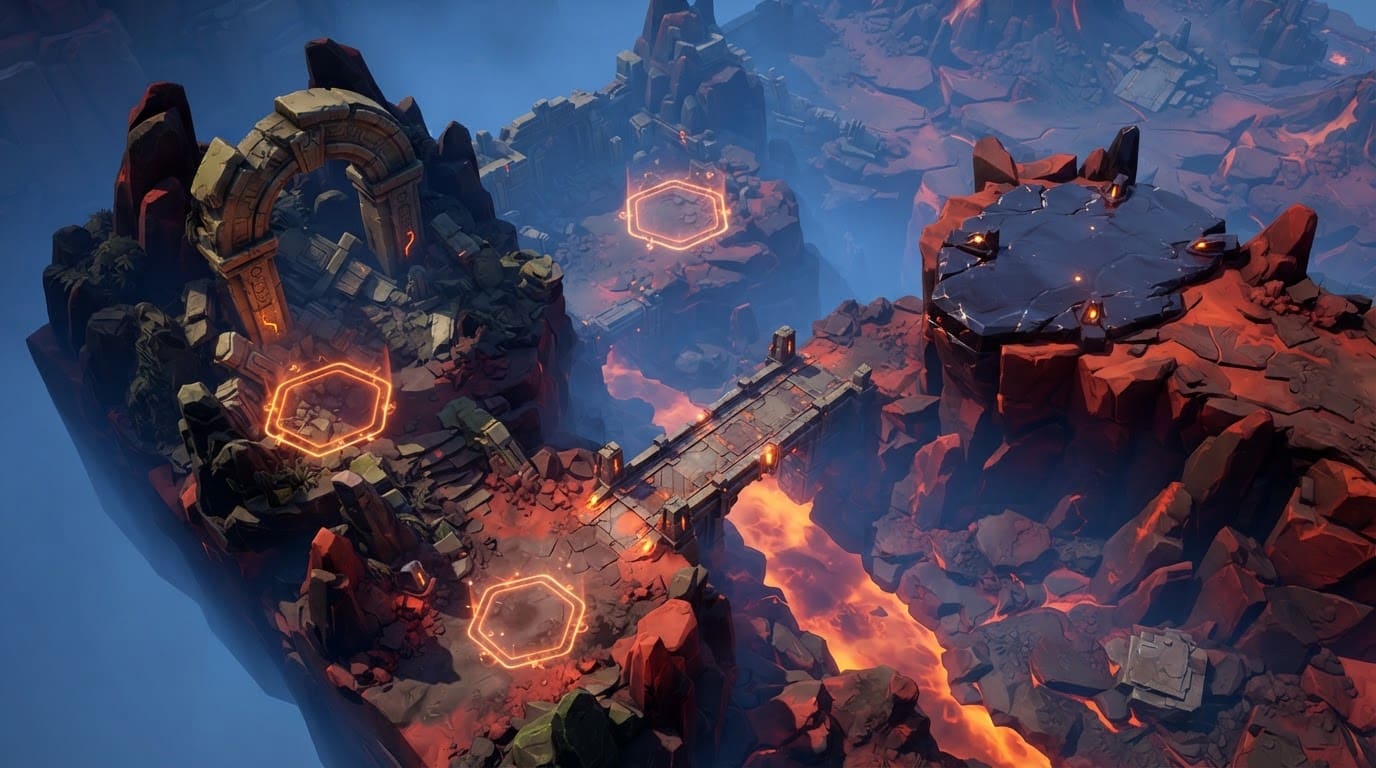 Volcanic Ruins Desert