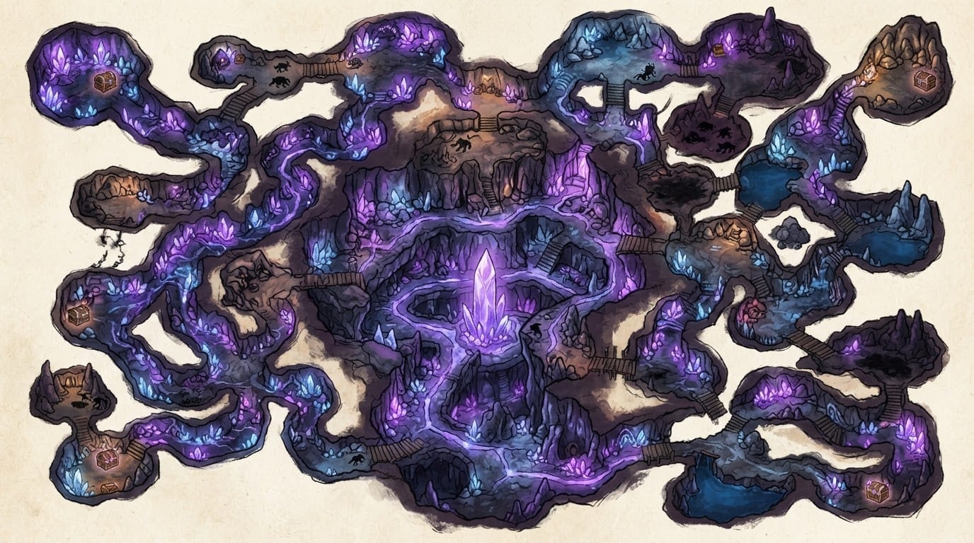 Ancient underground crystal caverns