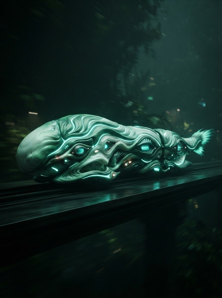 Biopunk living organism train