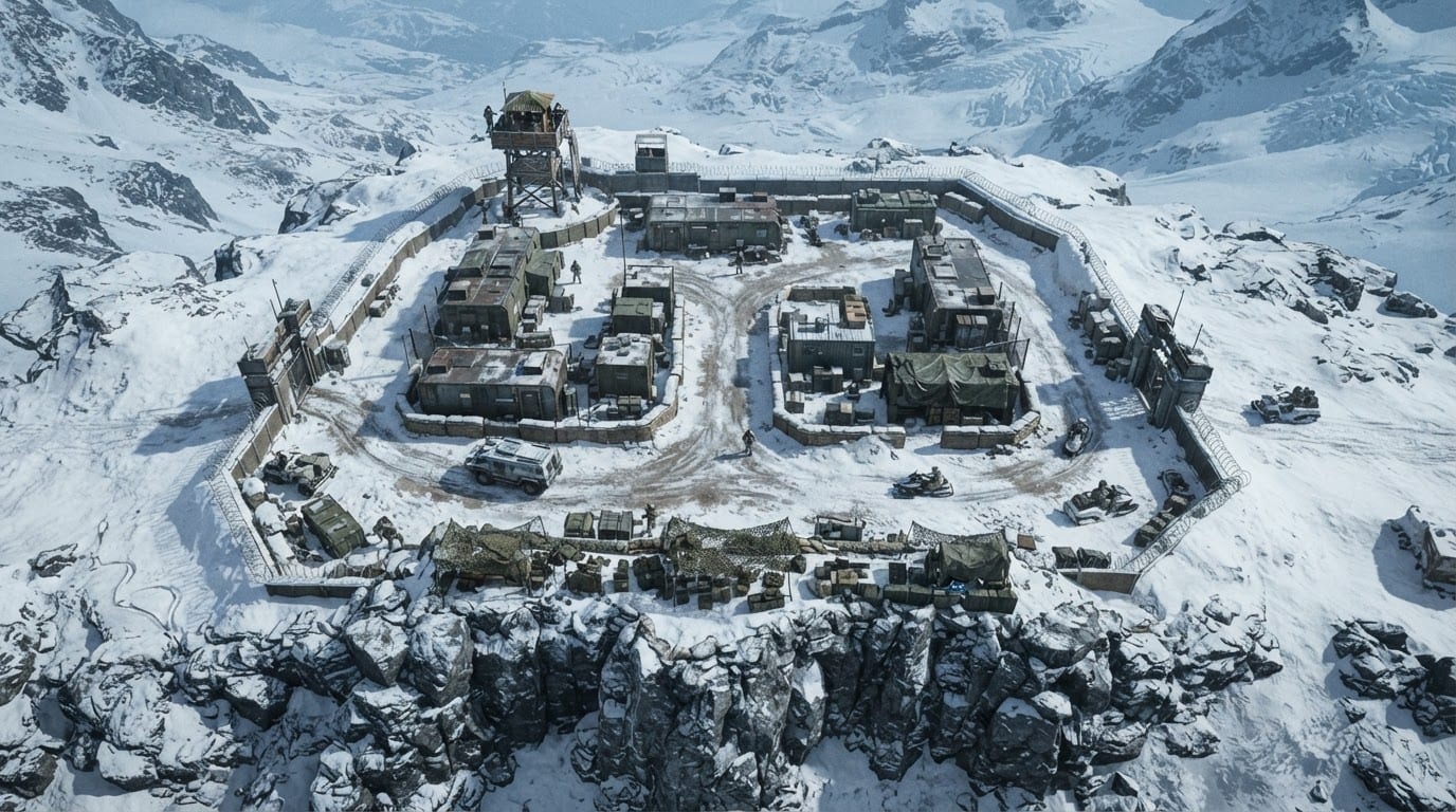 Remote mountain military outpost