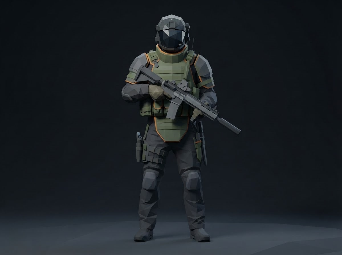 Armored Assault Specialist — Low Poly