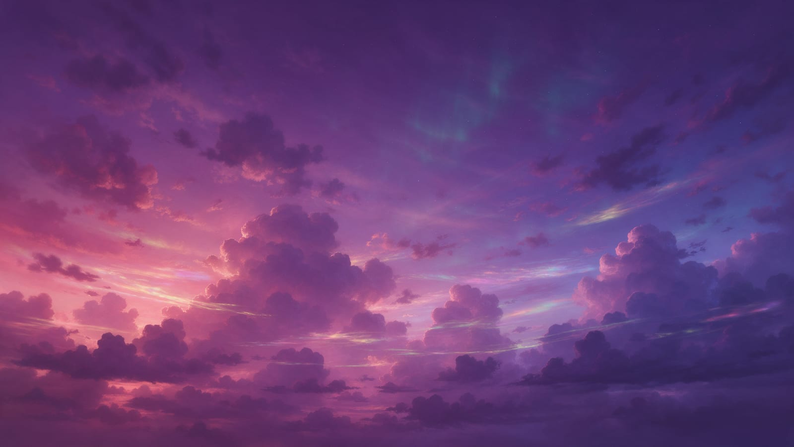Alien dusk sky panorama (2 / 2)