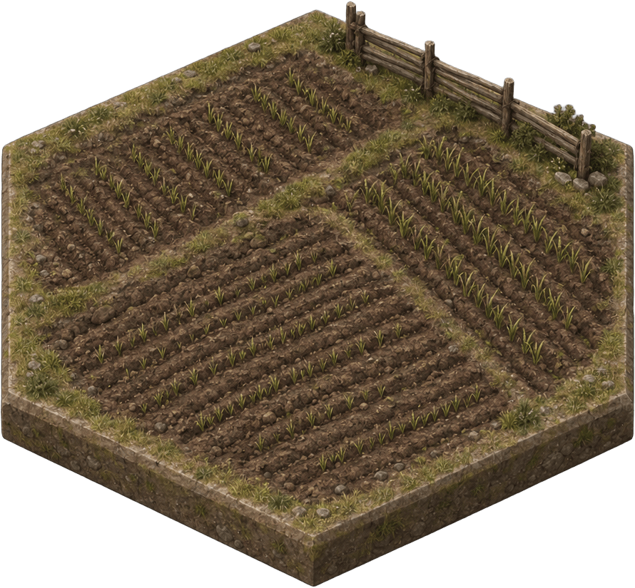 Saxon hex tile - wheat farm A