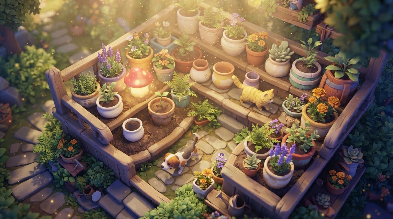 Cultive e regue as plantas