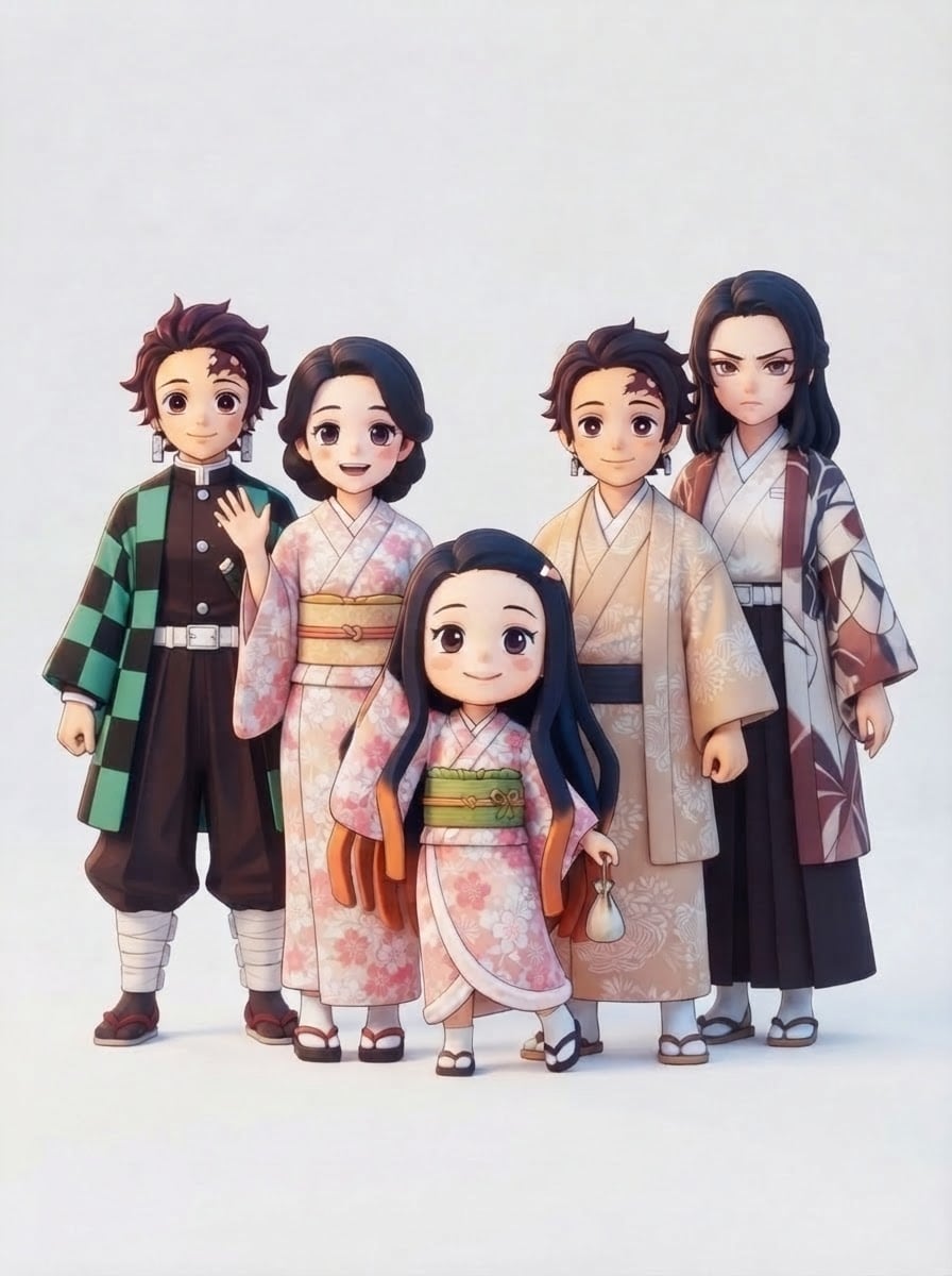Nezuko-style chibi girl