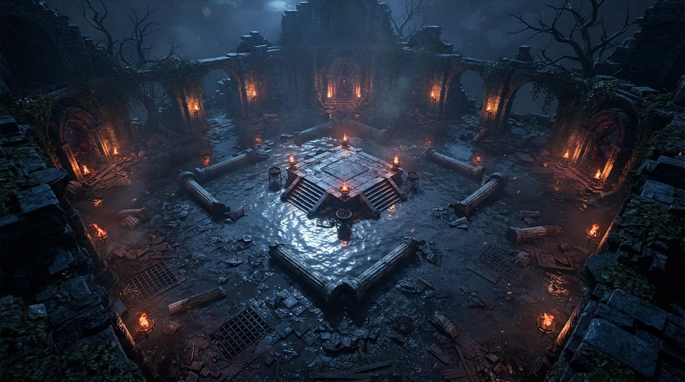The Flooded Courtyard Ruins