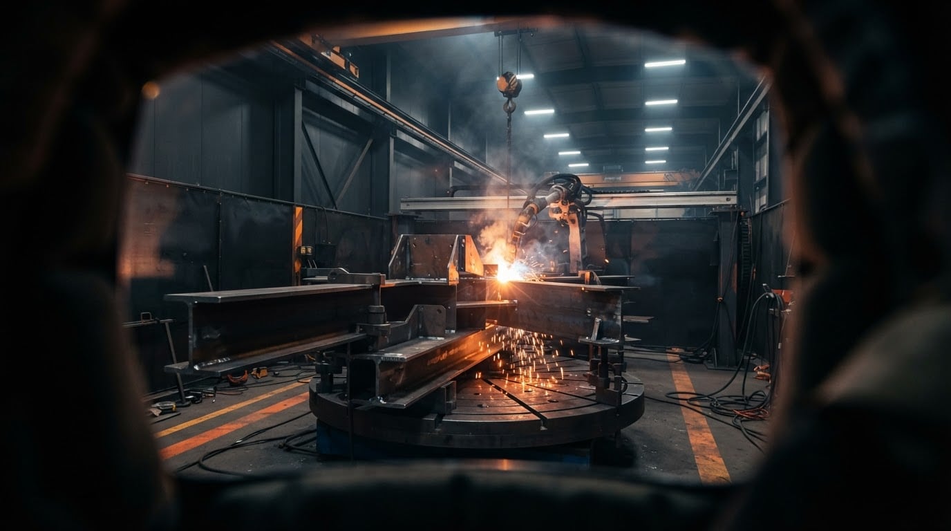 Célula de soldagem industrial