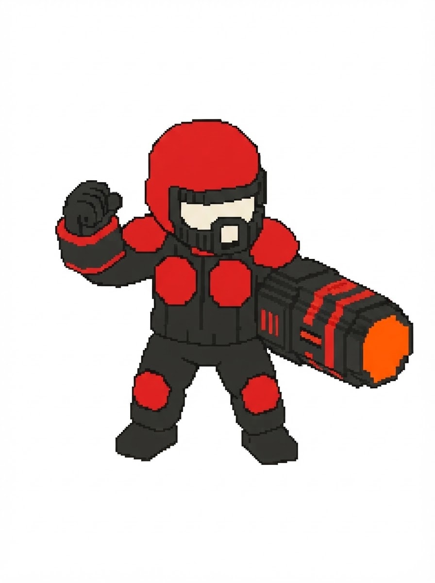 The Blaster Kid — refined pixel