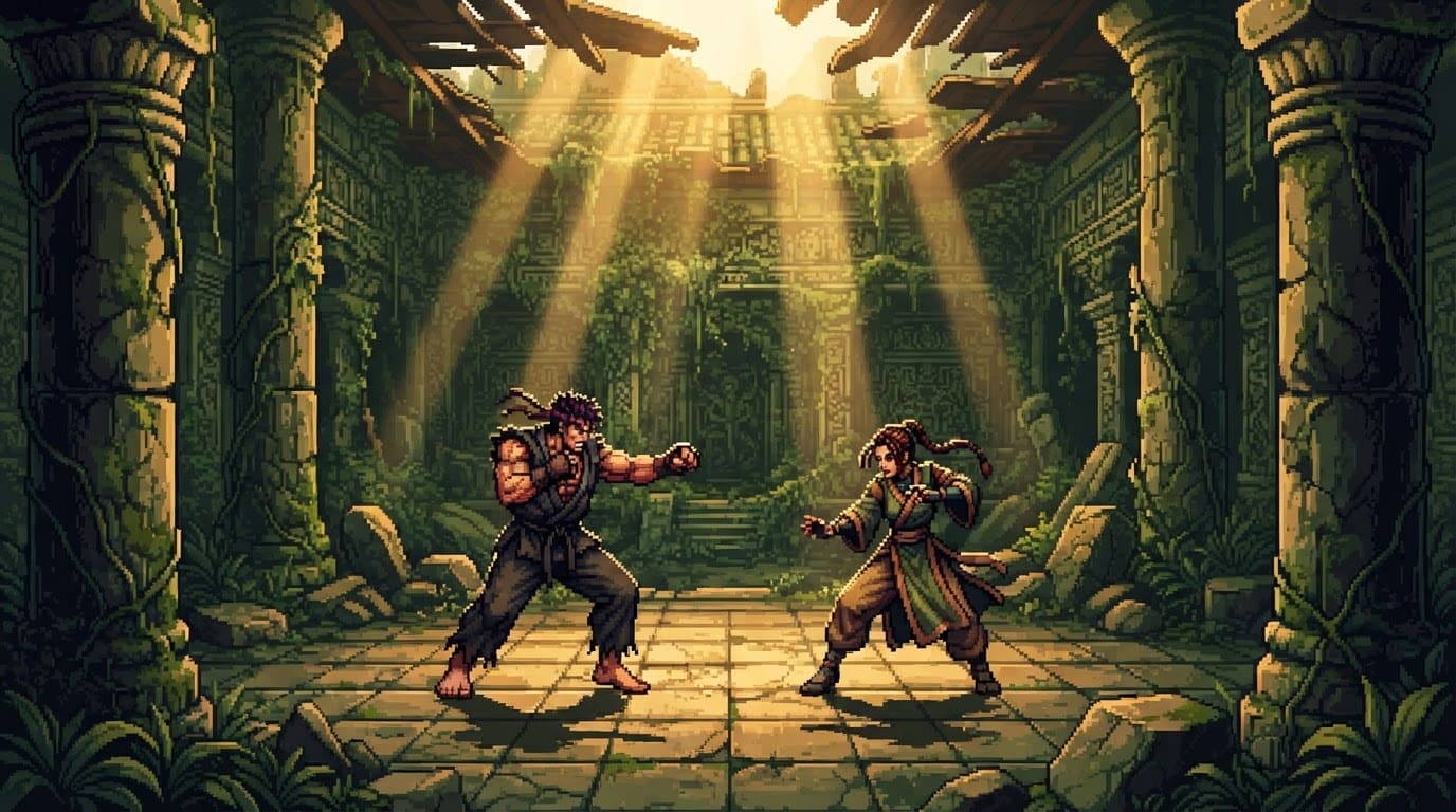 Ancient temple courtyard