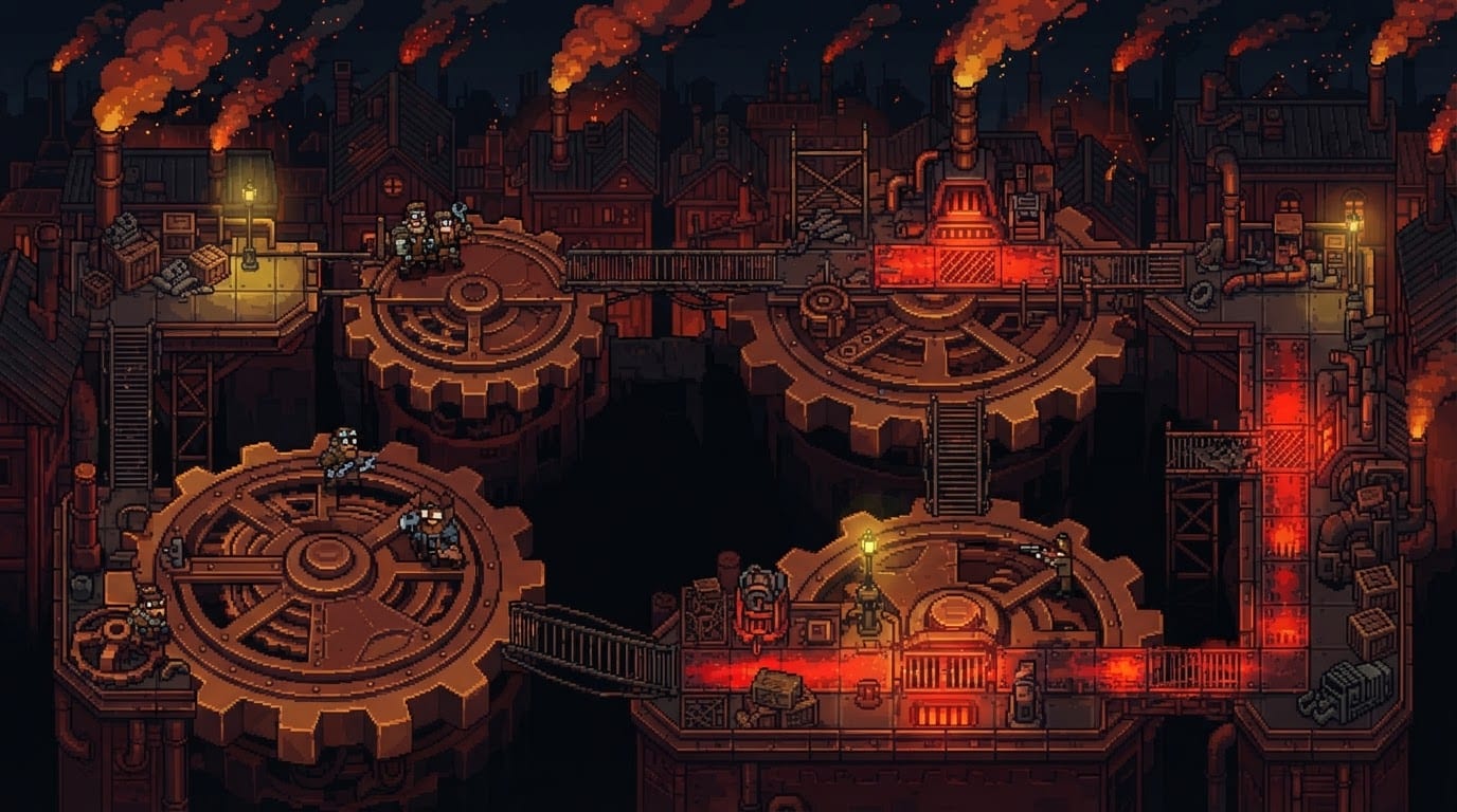 Burning clockwork city