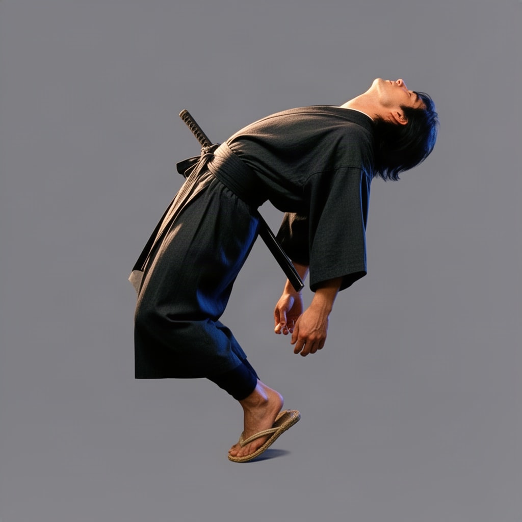 Knocked Out Samurai Warrior
