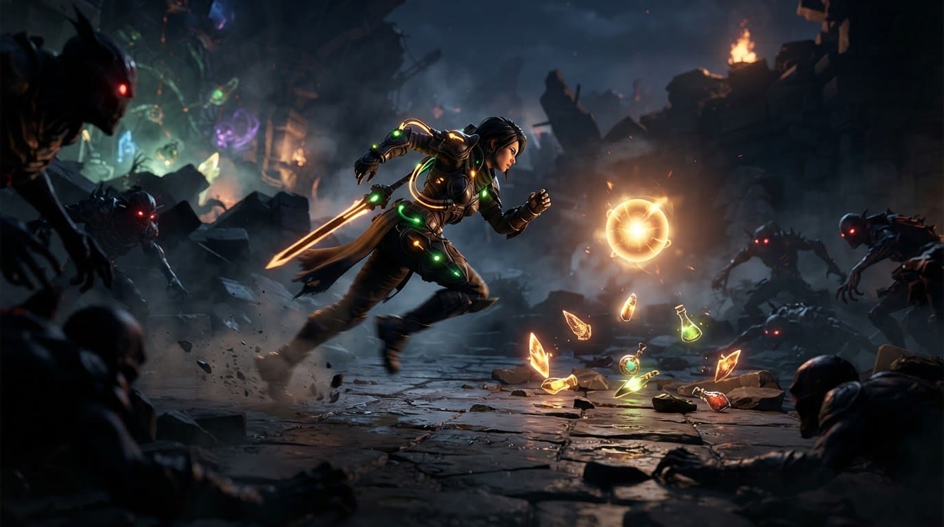 Rush to grab power-up drops