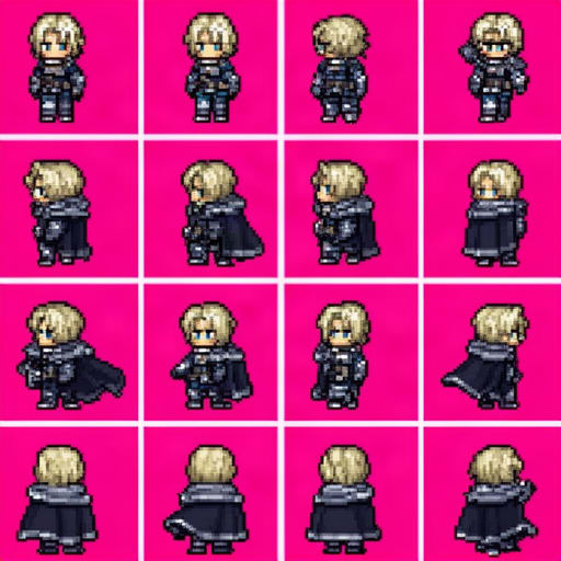 Chibi Pixel Hero Sprite