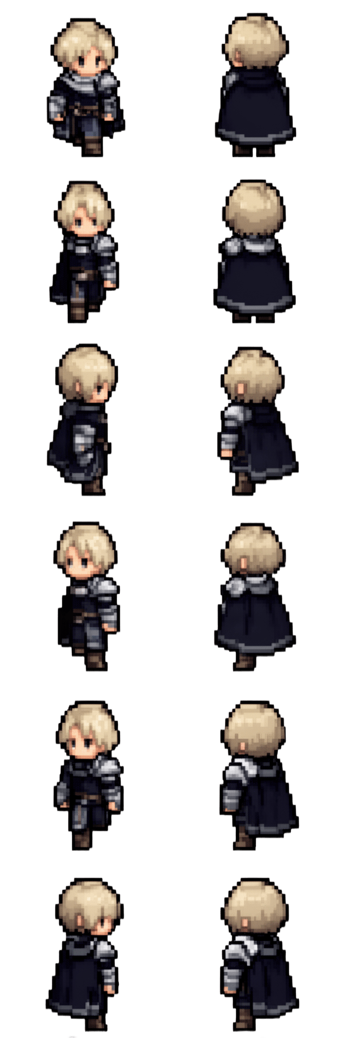 Chibi Pixel Hero Sprite Sheet