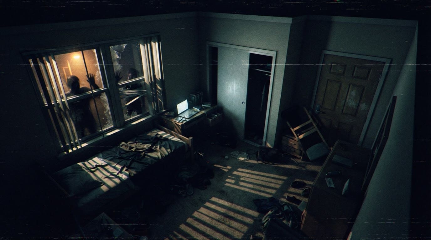 Ground-floor corner dorm room