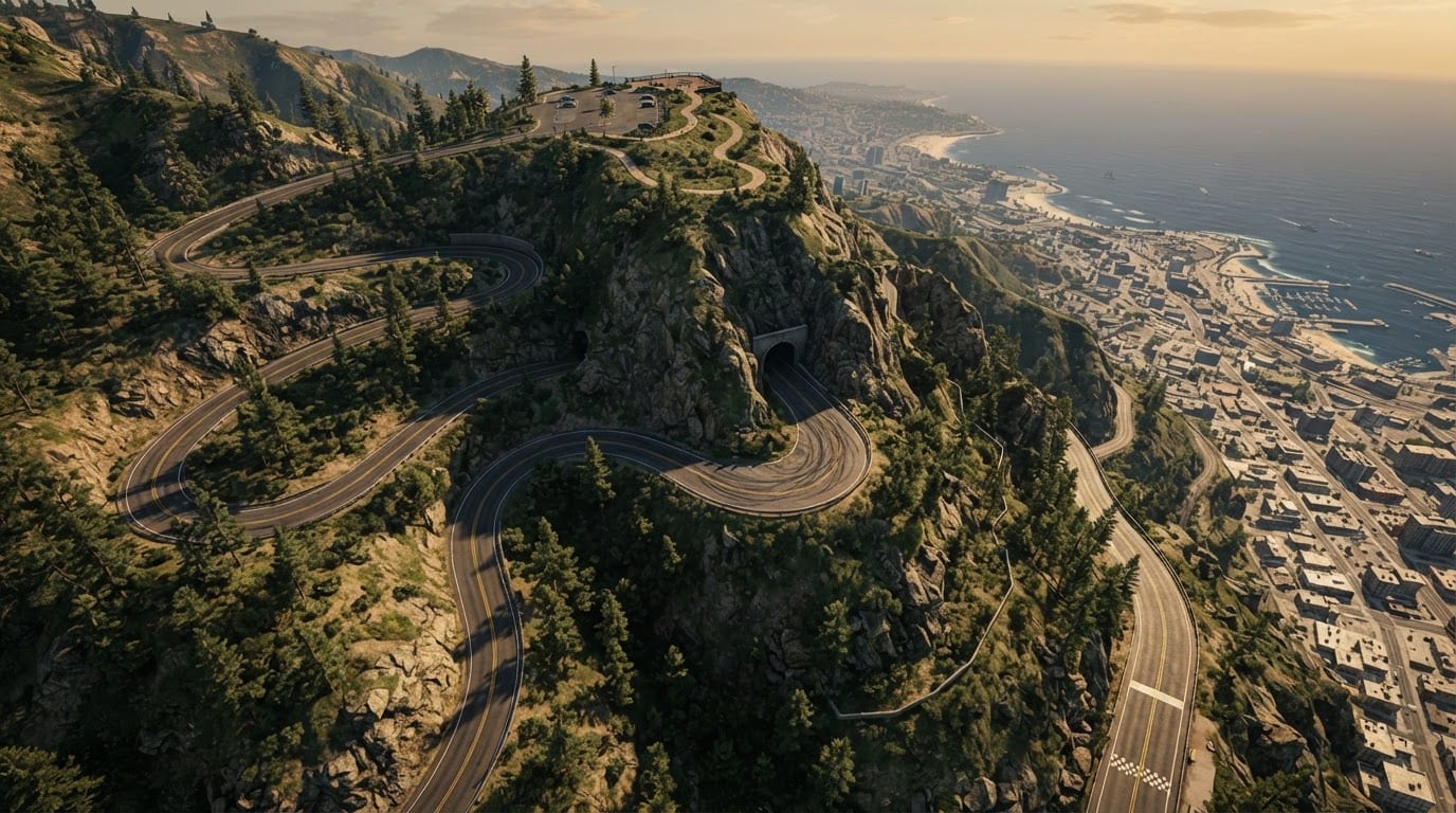 Hilltop road network
