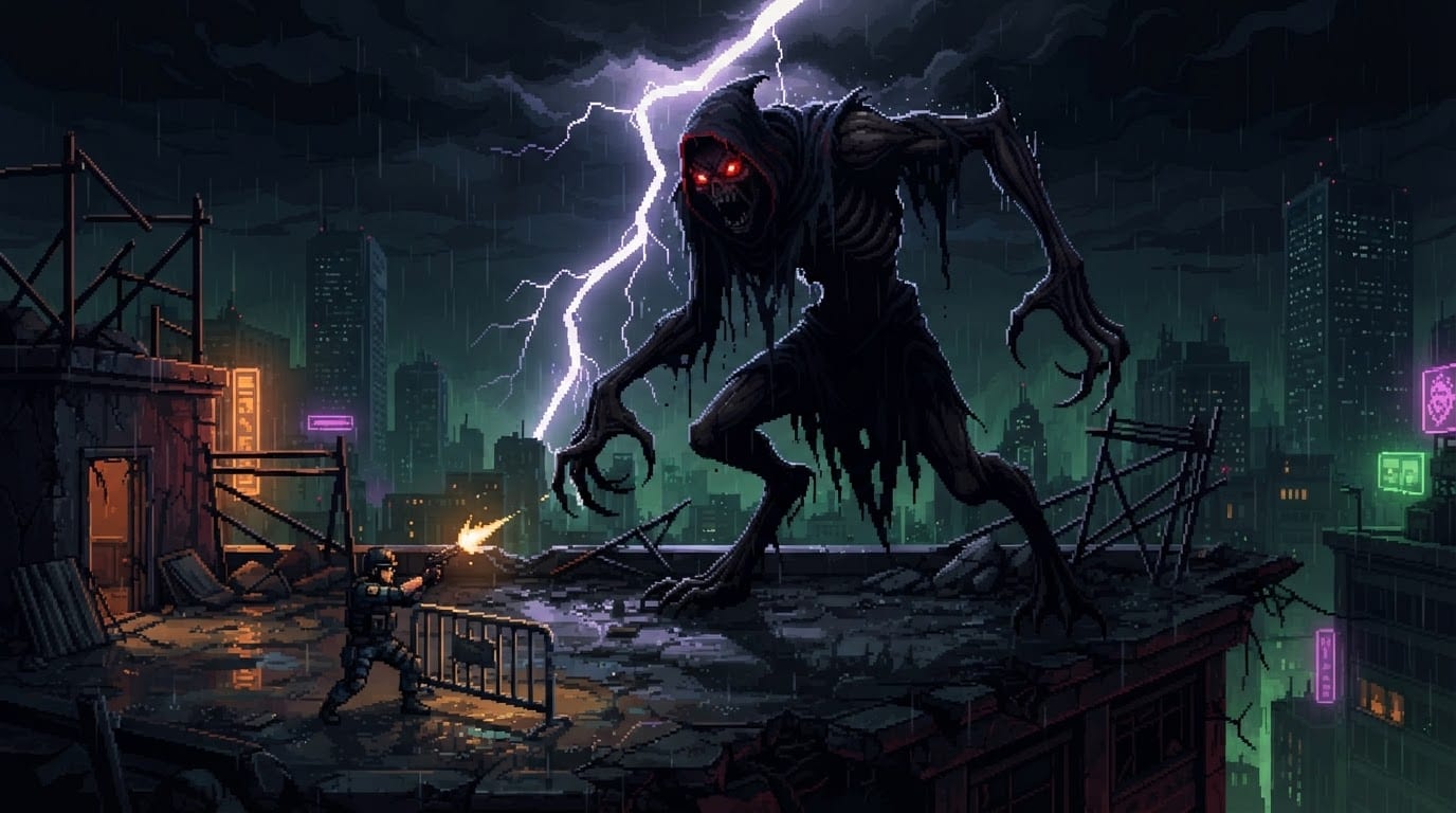 Survive a monstrous boss transformation