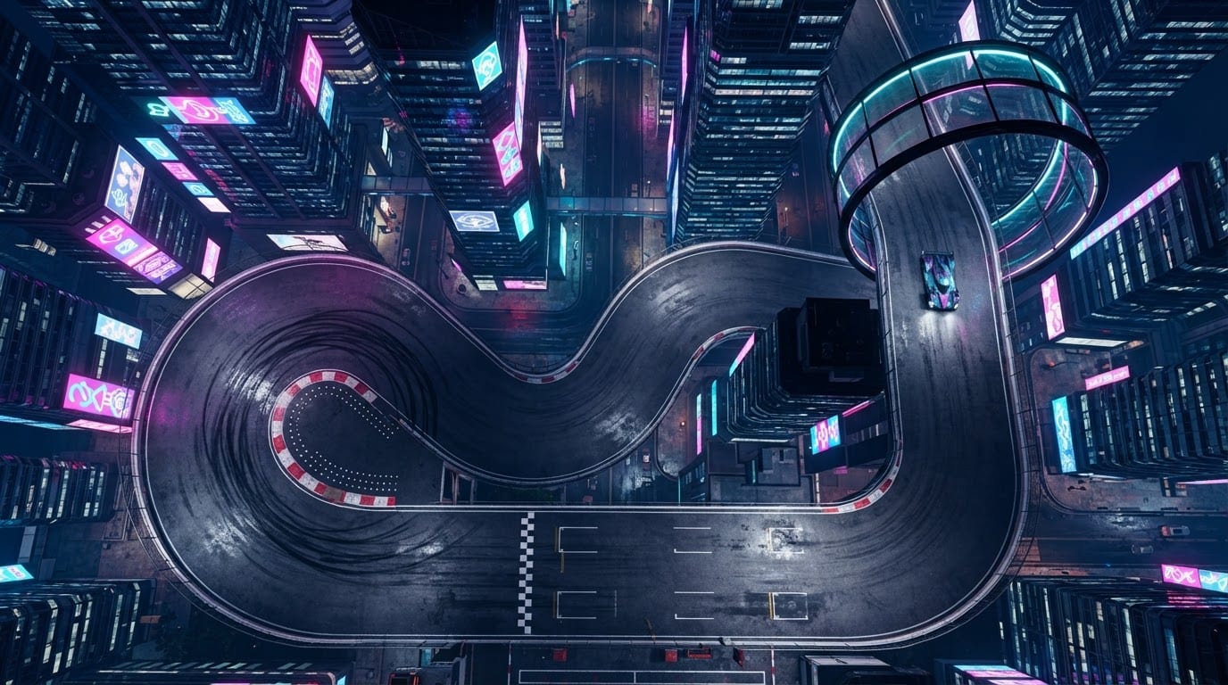 Neon city circuit