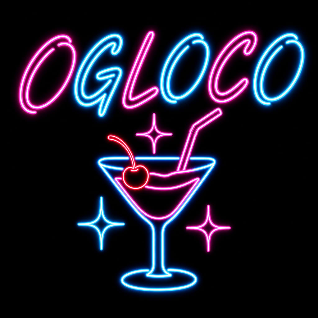 OGLOCO Neon Cocktail Sign