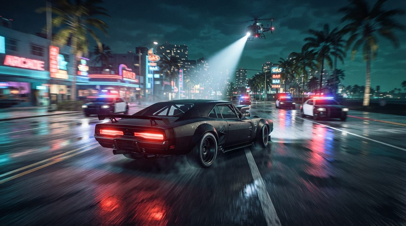 Evade a seven-star police chase