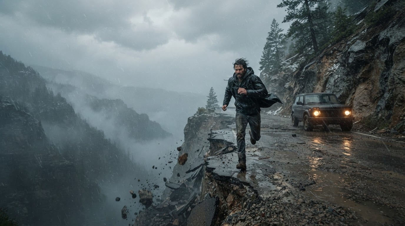 Survive the Collapsing Mountain Road