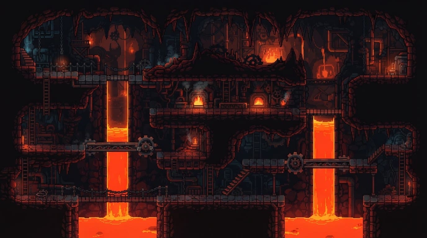 A deep volcanic forge network