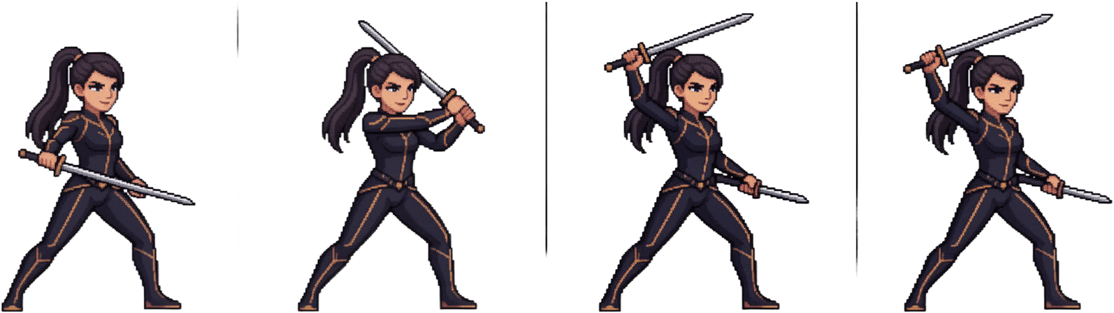 Four Figure Sprite Strip