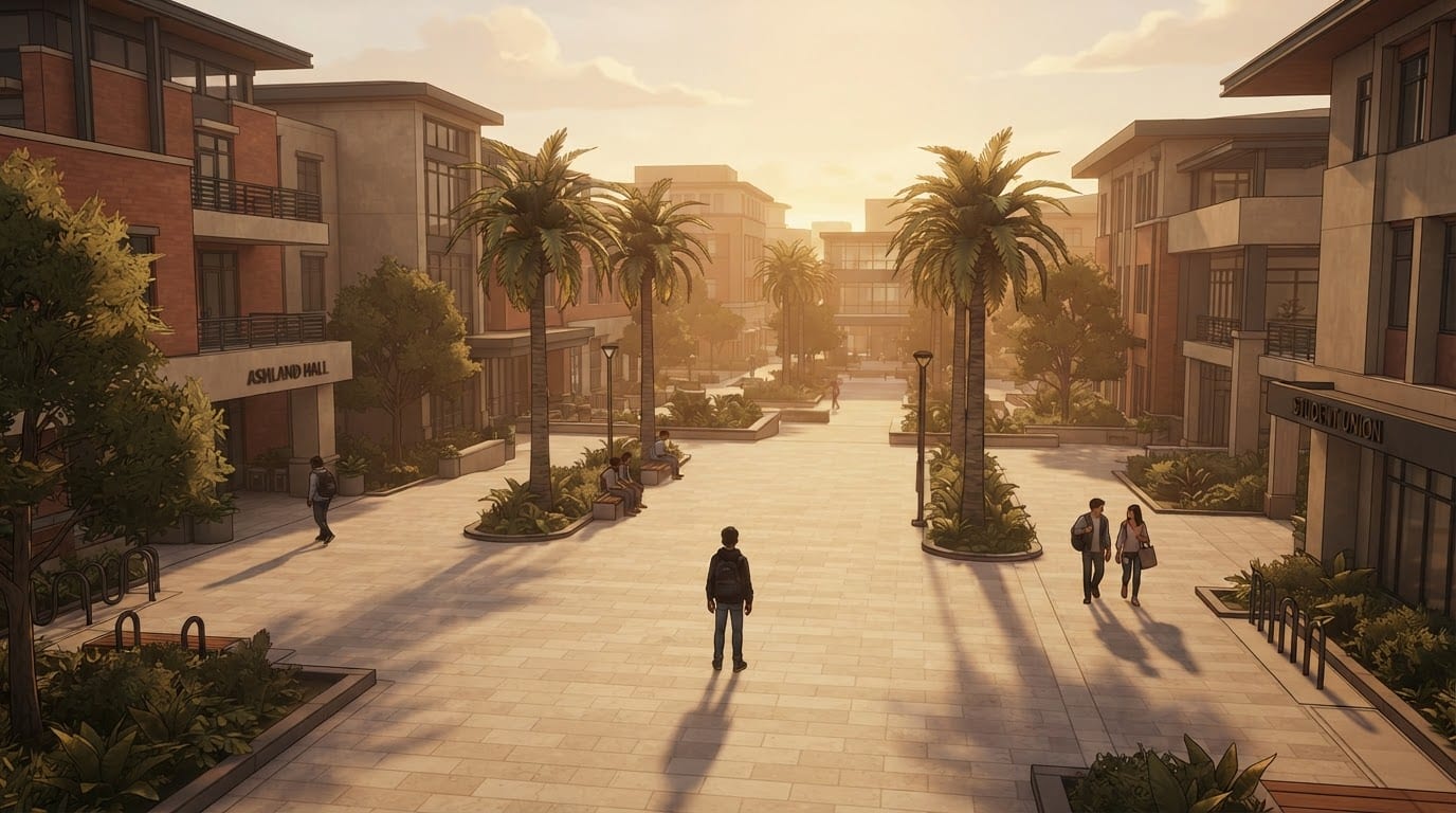 Empty campus, fresh start