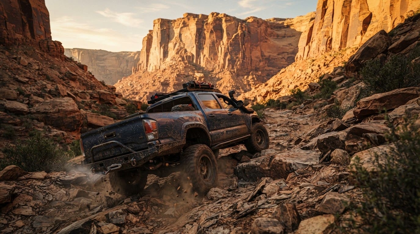 Climb rocky canyon trails
